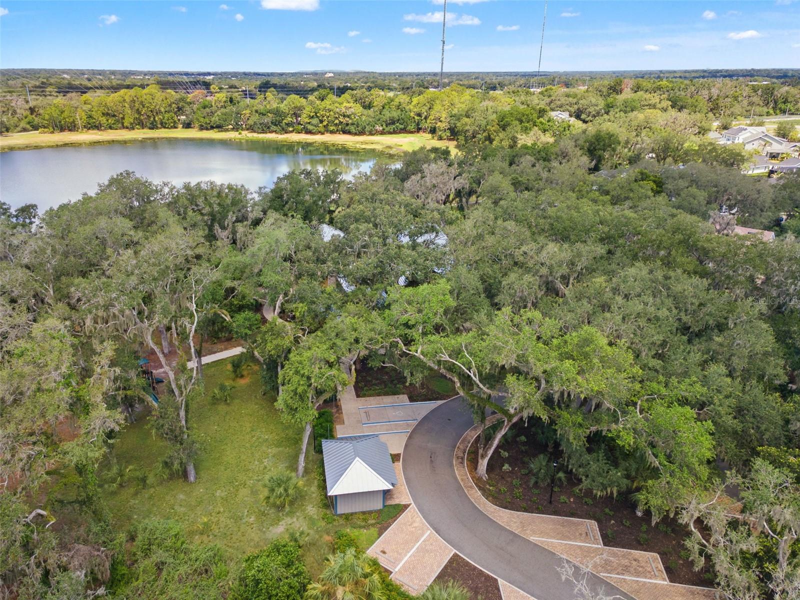Lake House aerial view