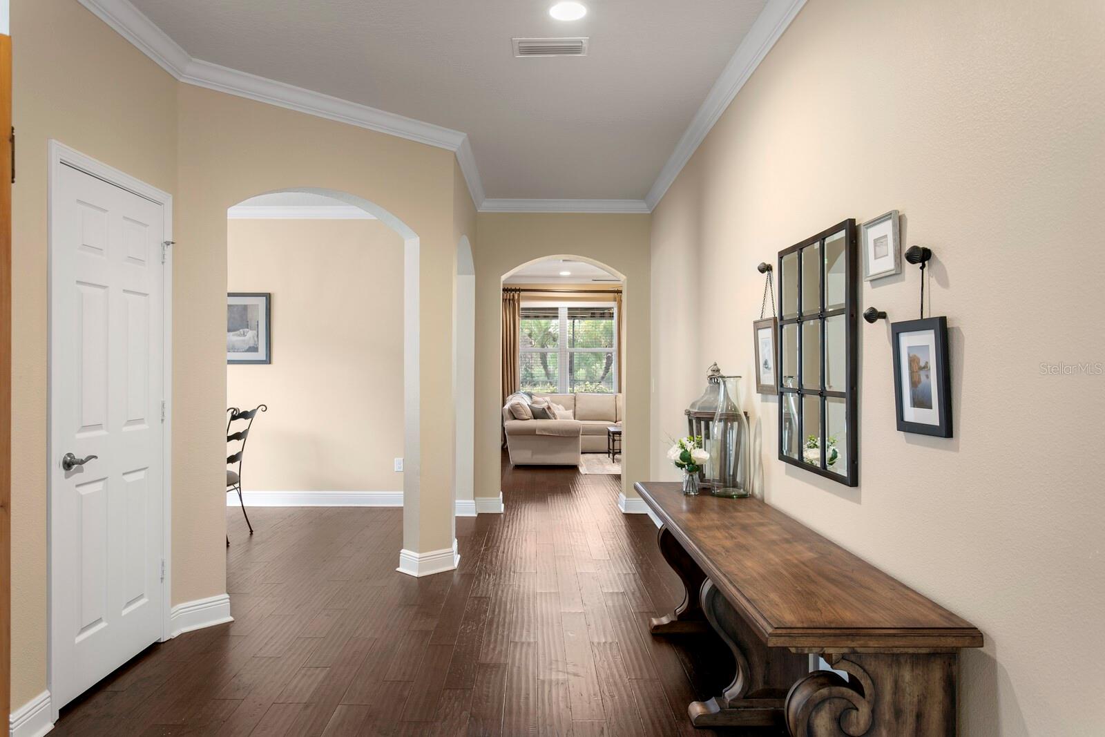 Crown molding throughout main living areas