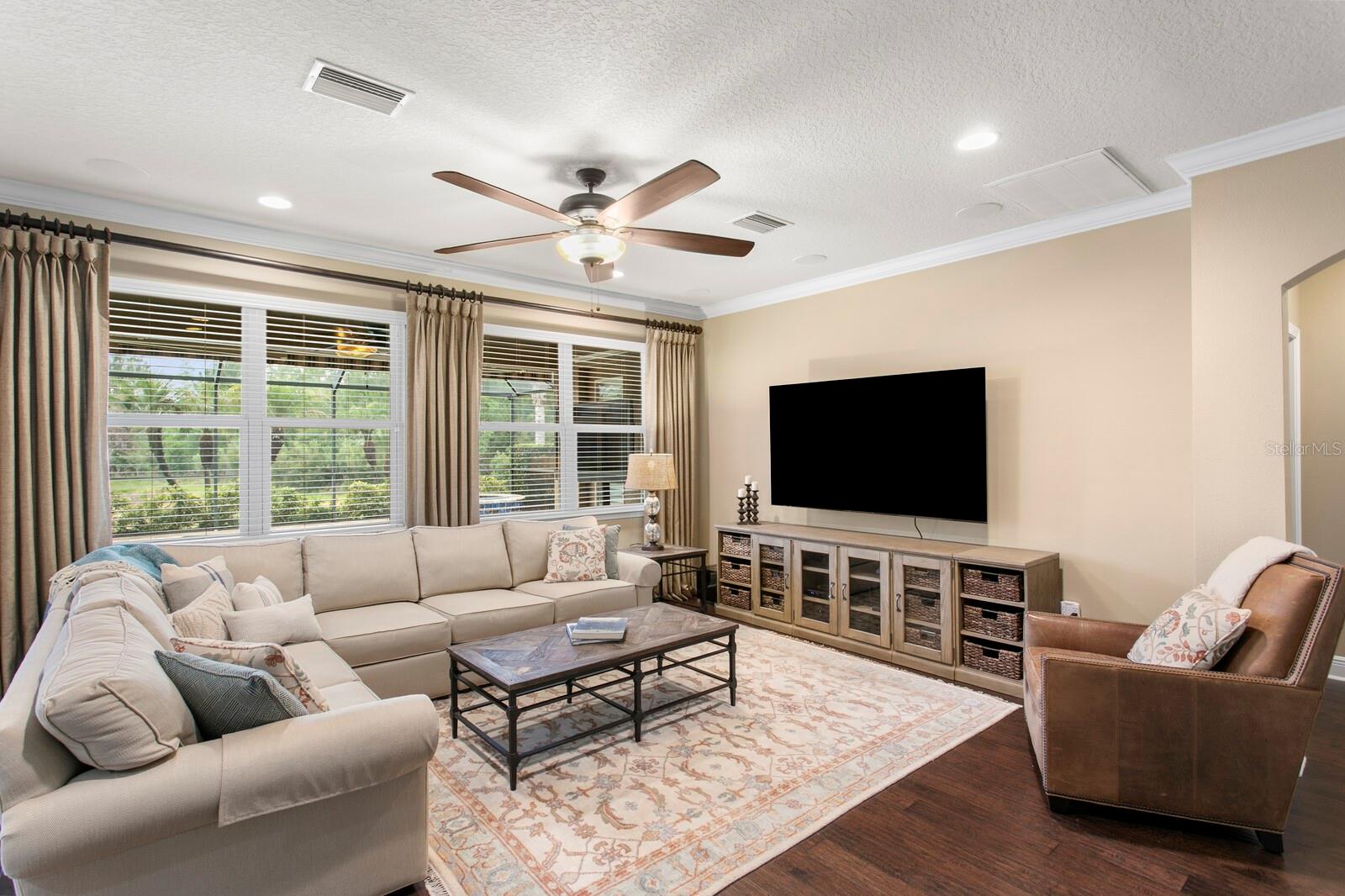 Large family room with