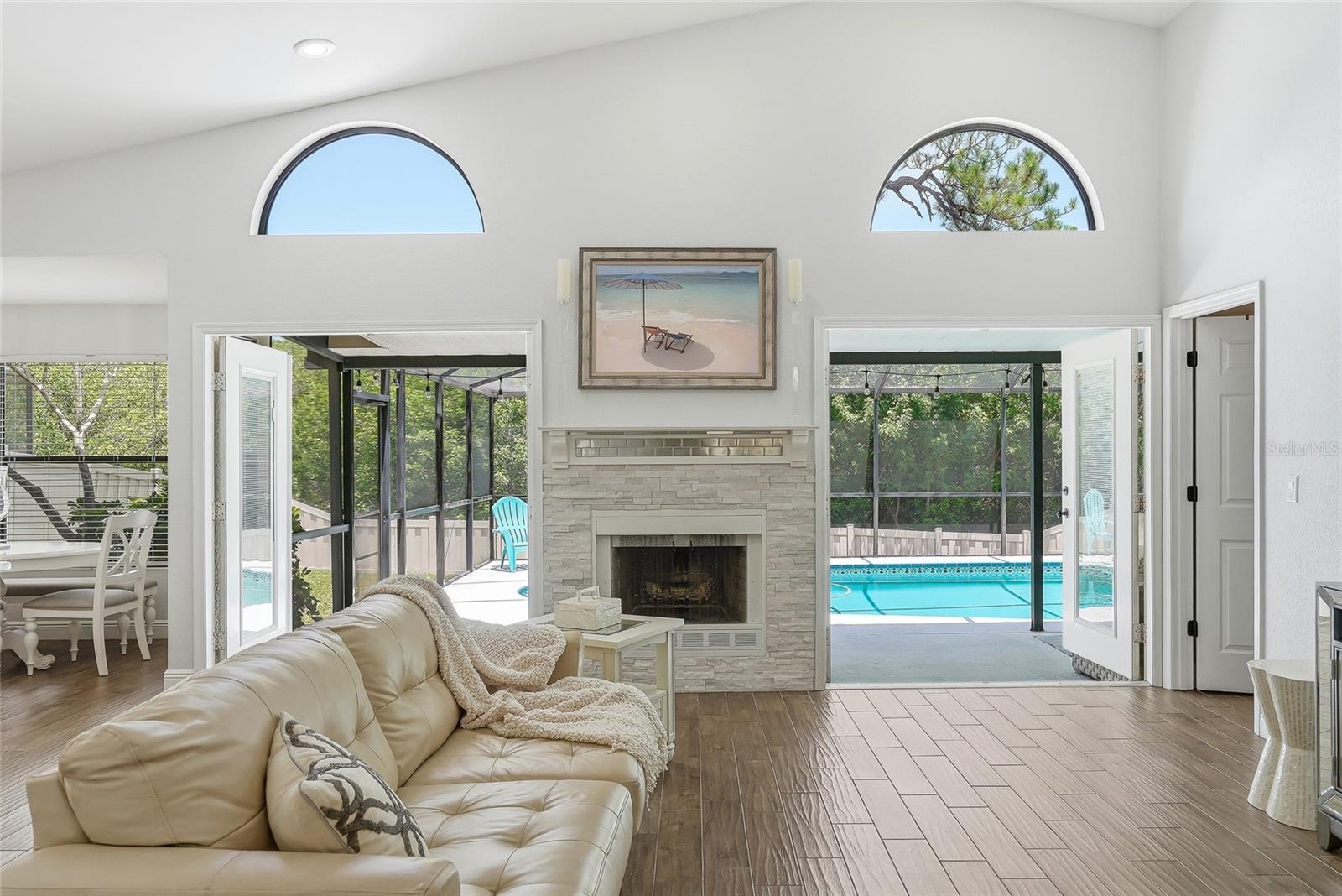 Volume high ceilings makes this smart floorplan so light and bright.