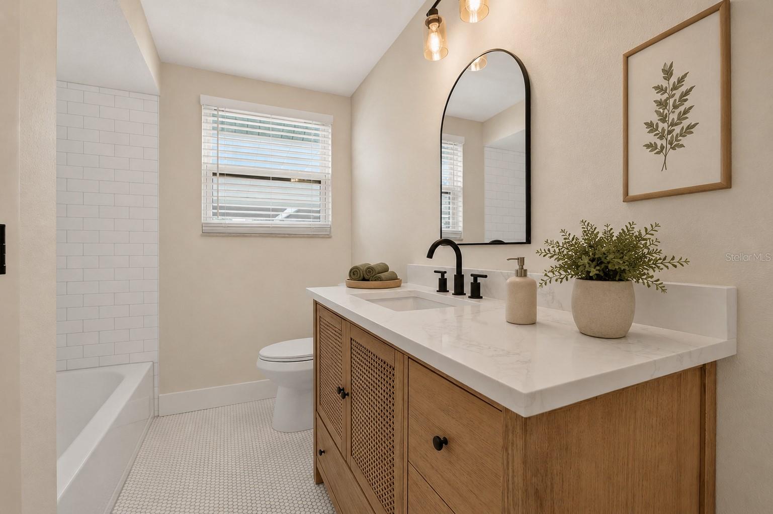 Hallway Bathroom Staged