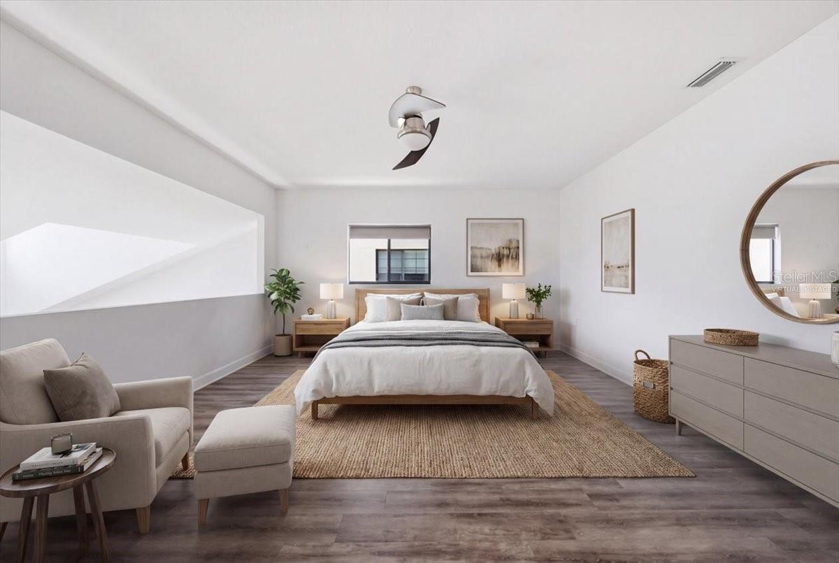 Virtually Staged Loft -use as bedroom/office/flex space