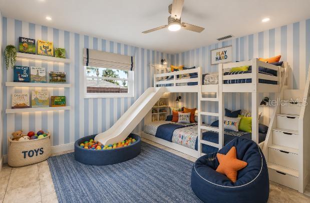 also virtual staged secondary bedroom