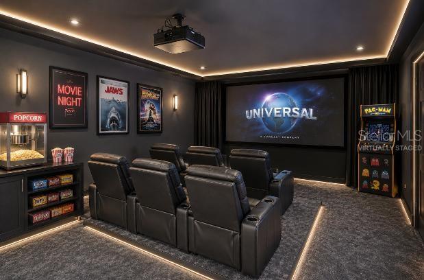 virtually staged garage theatre arcade inspo