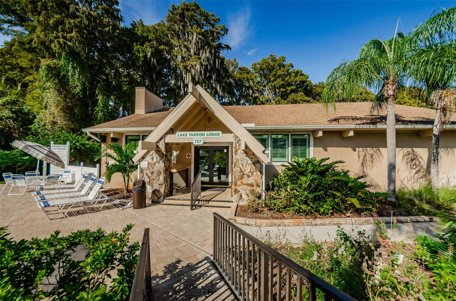 Lodge clubhouse on Lake Tarpon