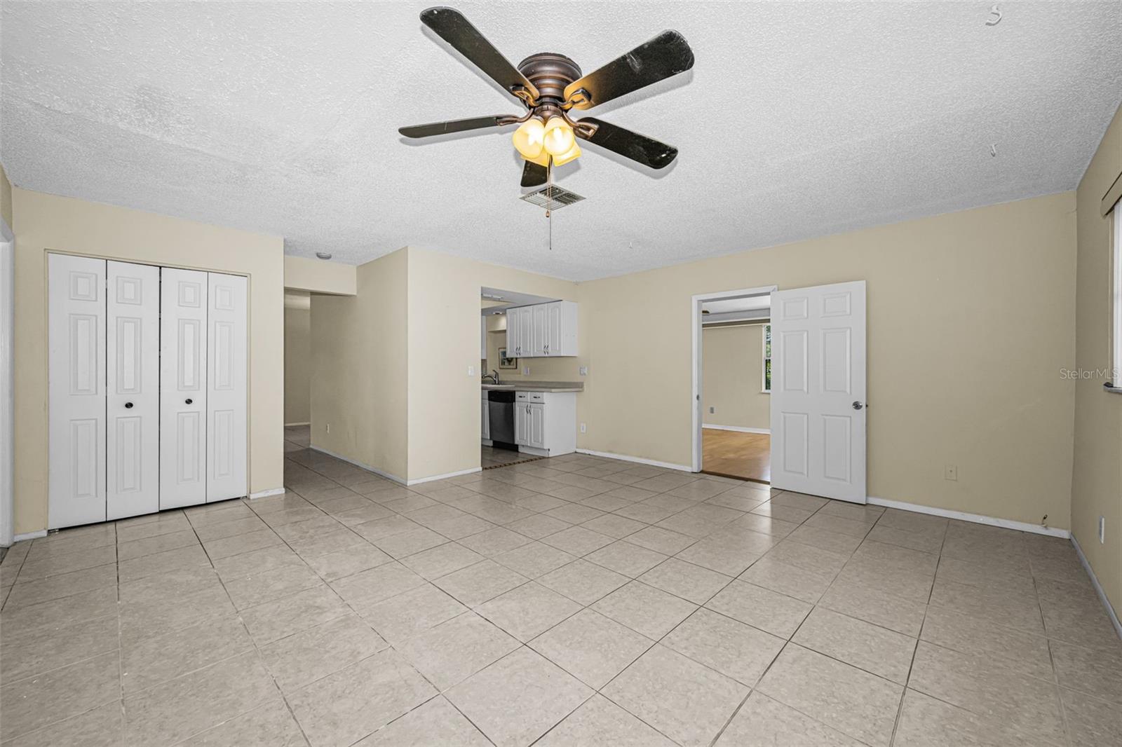 Family room with closet/pantry