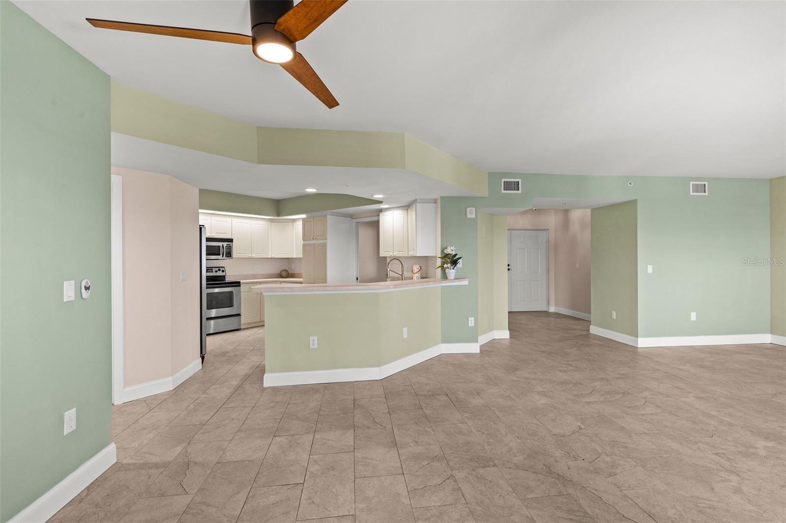 Kitchen to Office and Primary Wing...