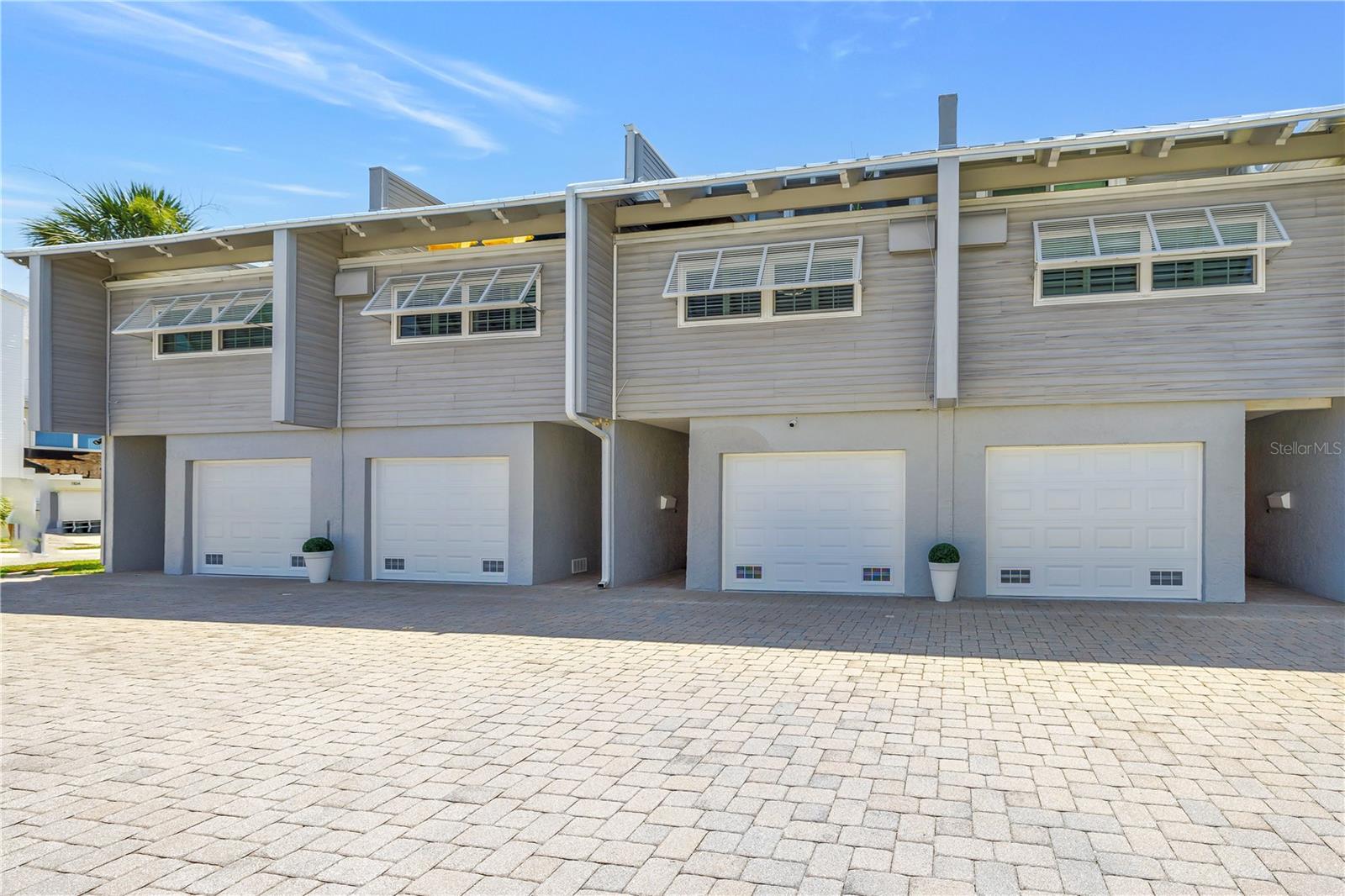 Brick paver parking area