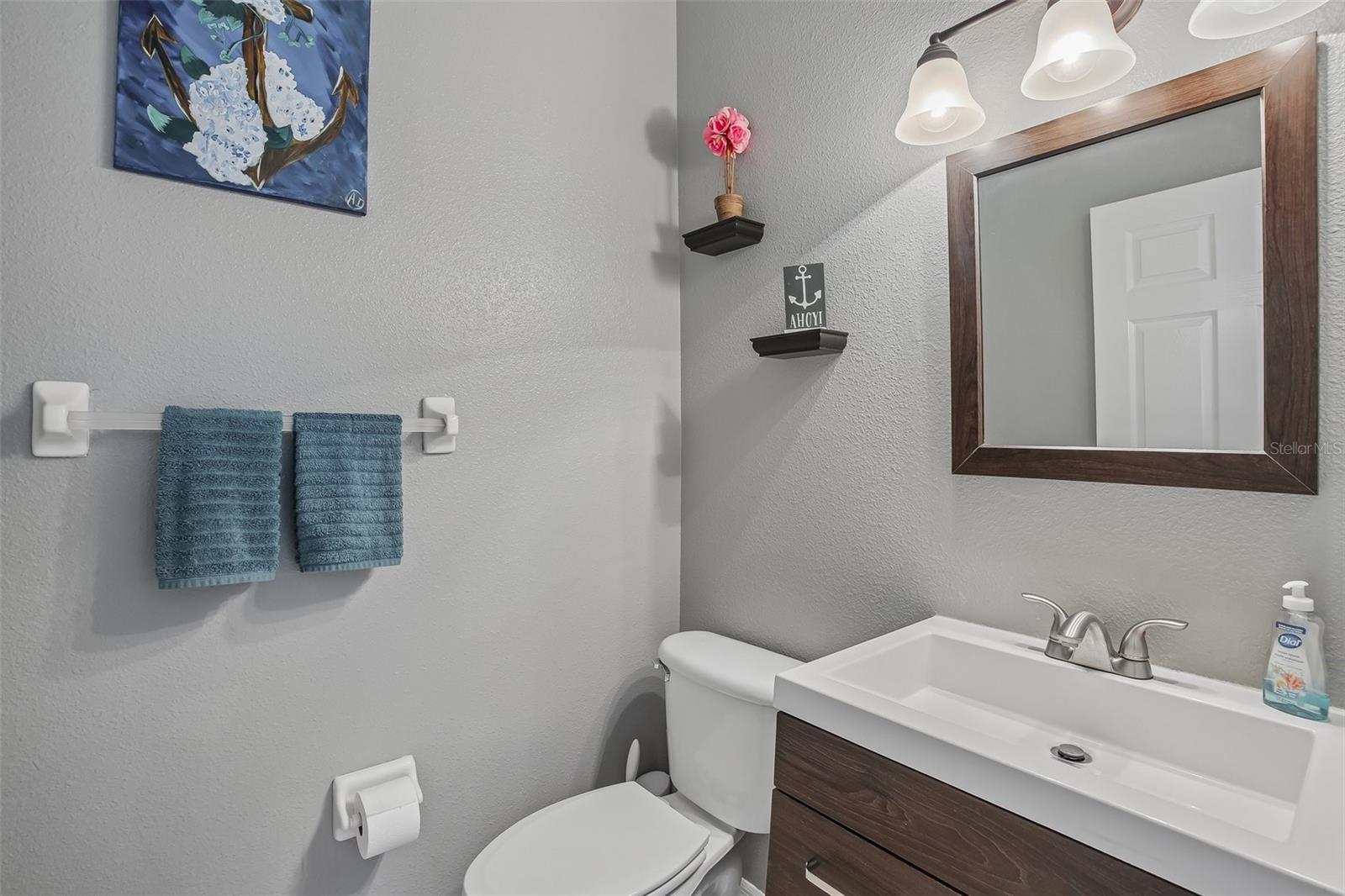 half guest bath downstairs