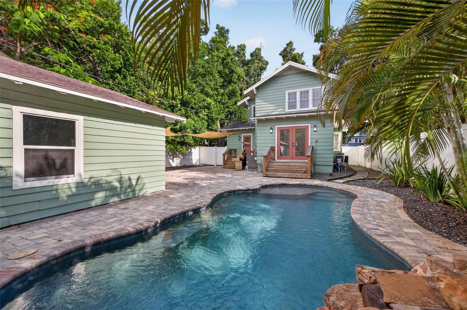 In ground saltwater pool