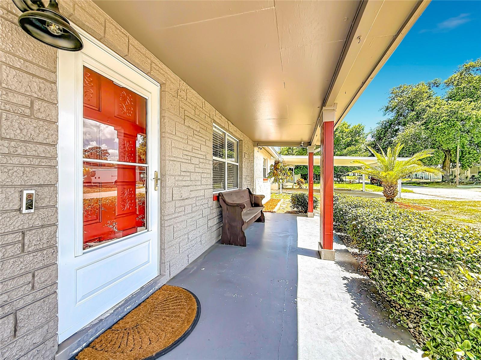 Welcoming covered front porch