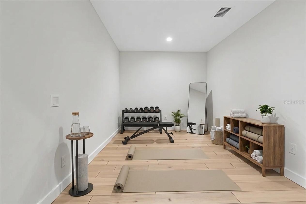 office virtual staged as gym option