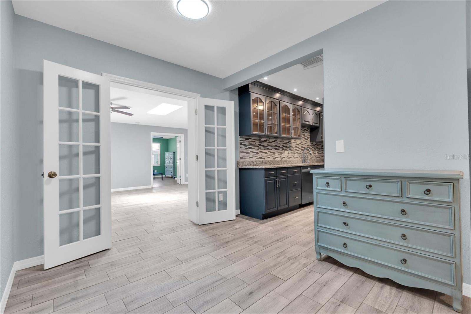 Bonus room through french doors