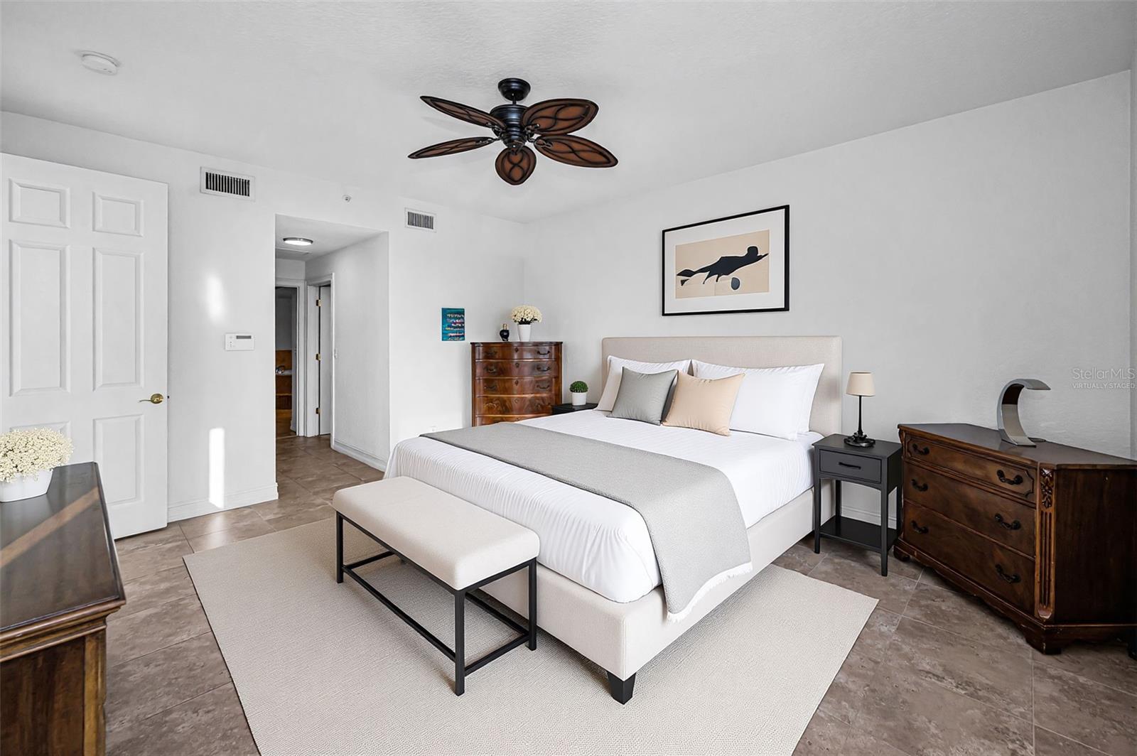 Virtually Staged Primary Bedroom