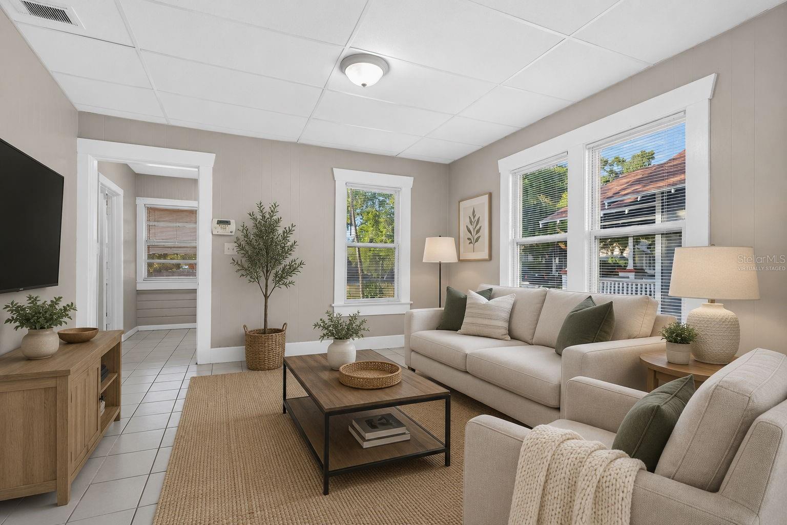 Virtually Staged Living Room