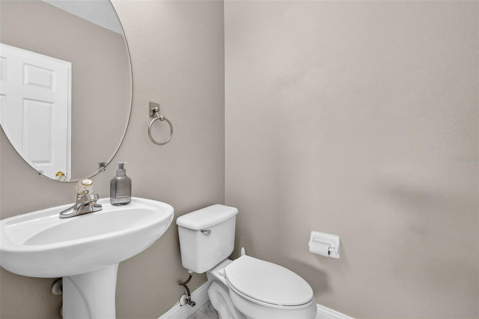 First floor half bath
