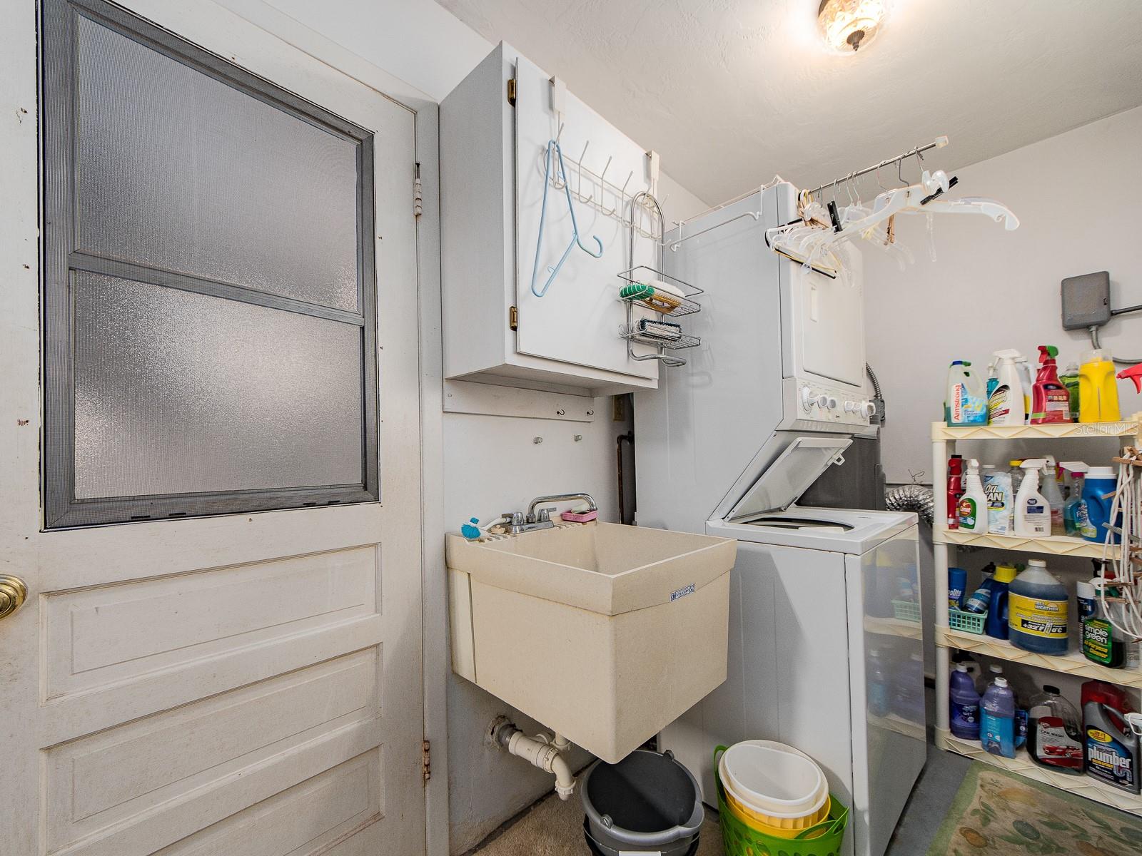Washer and dryer in the garage
