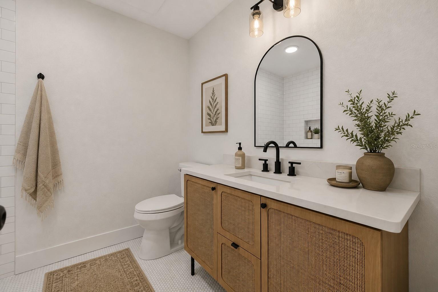 Hallway Bath Staged
