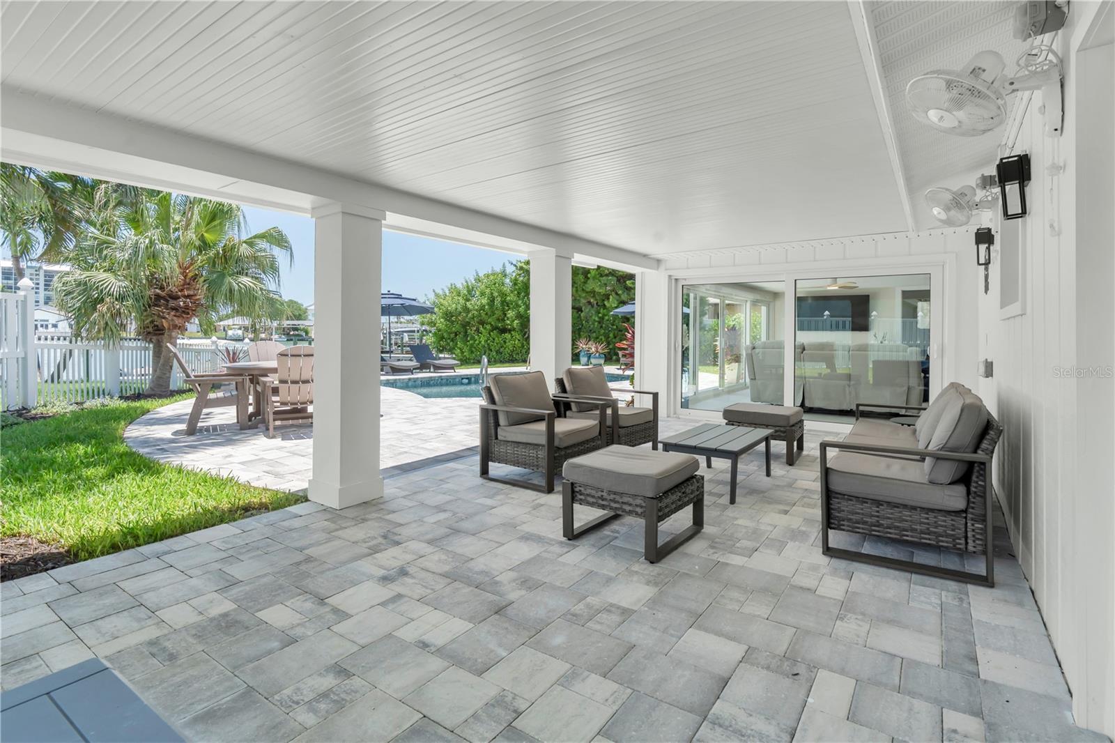 covered patio perfect for an outdoor kitchen