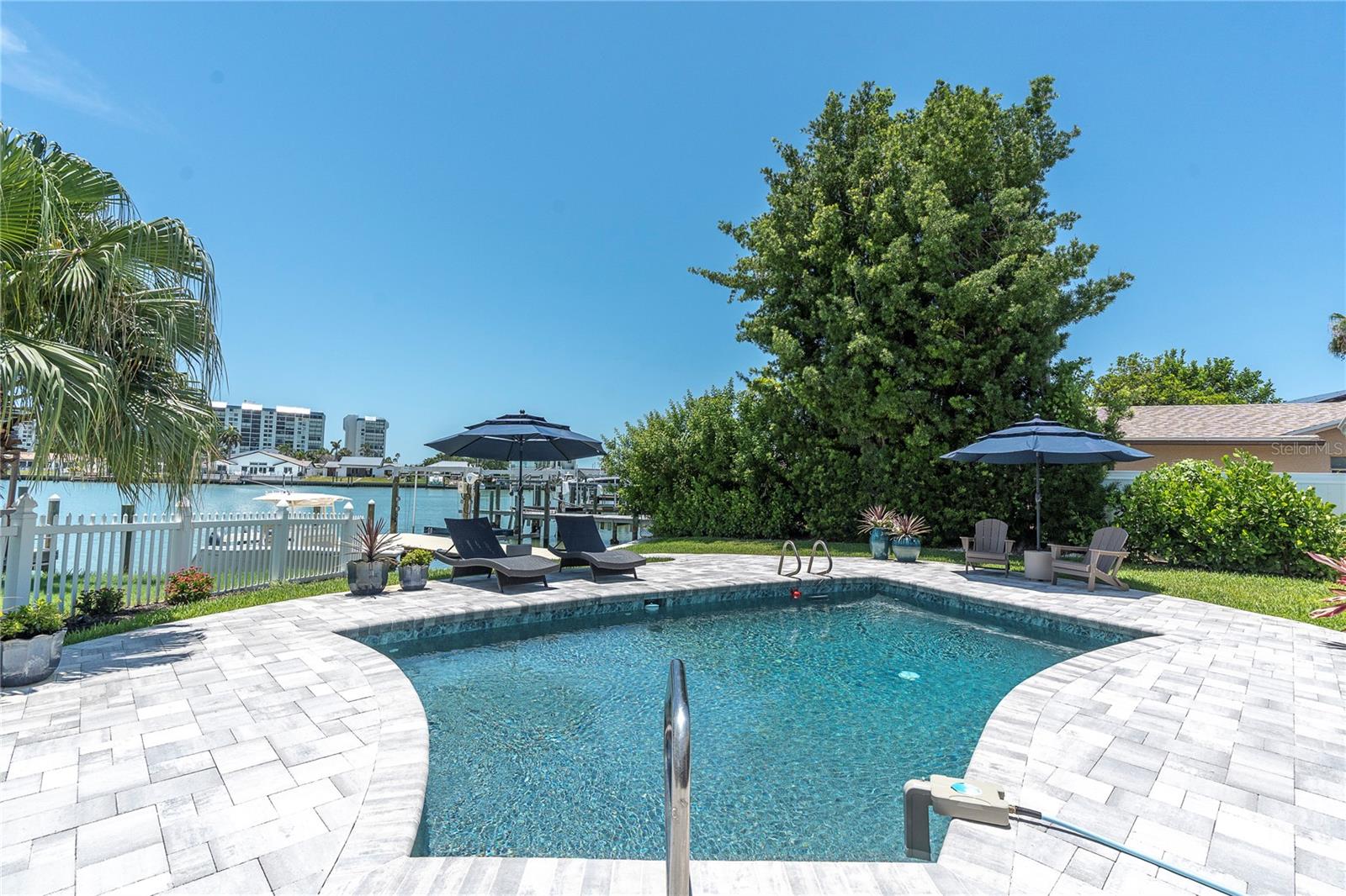 Entertainer's waterfront pool