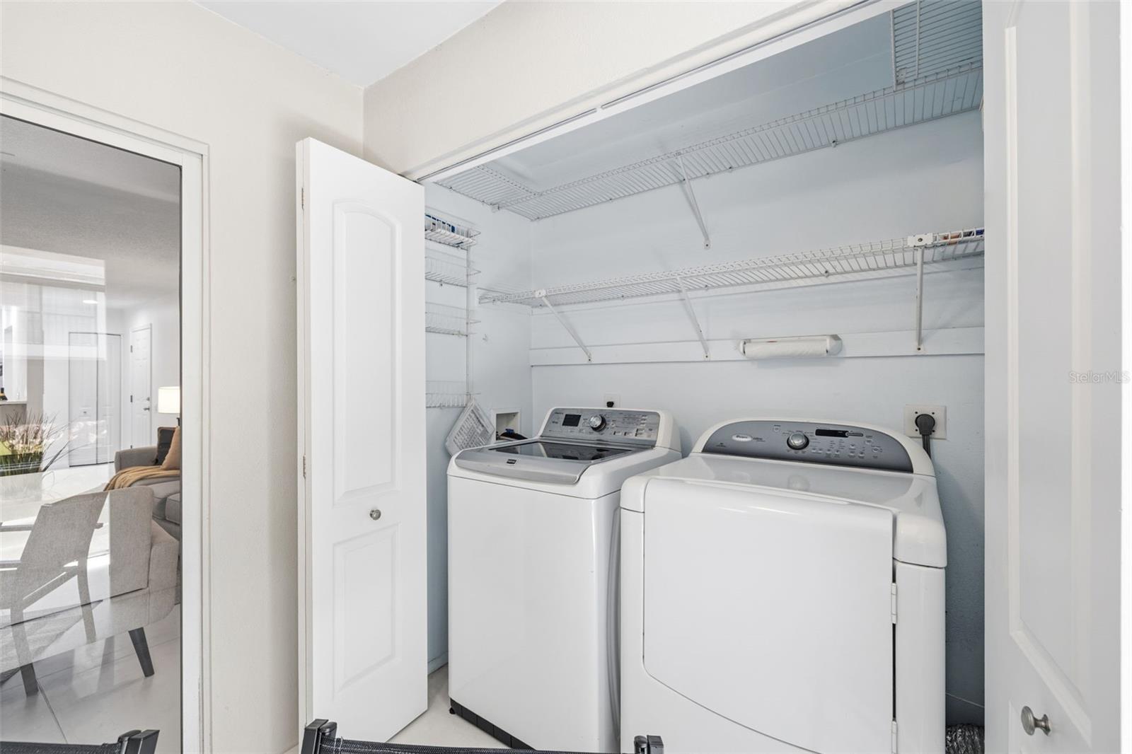 full size washer and dryer closet
