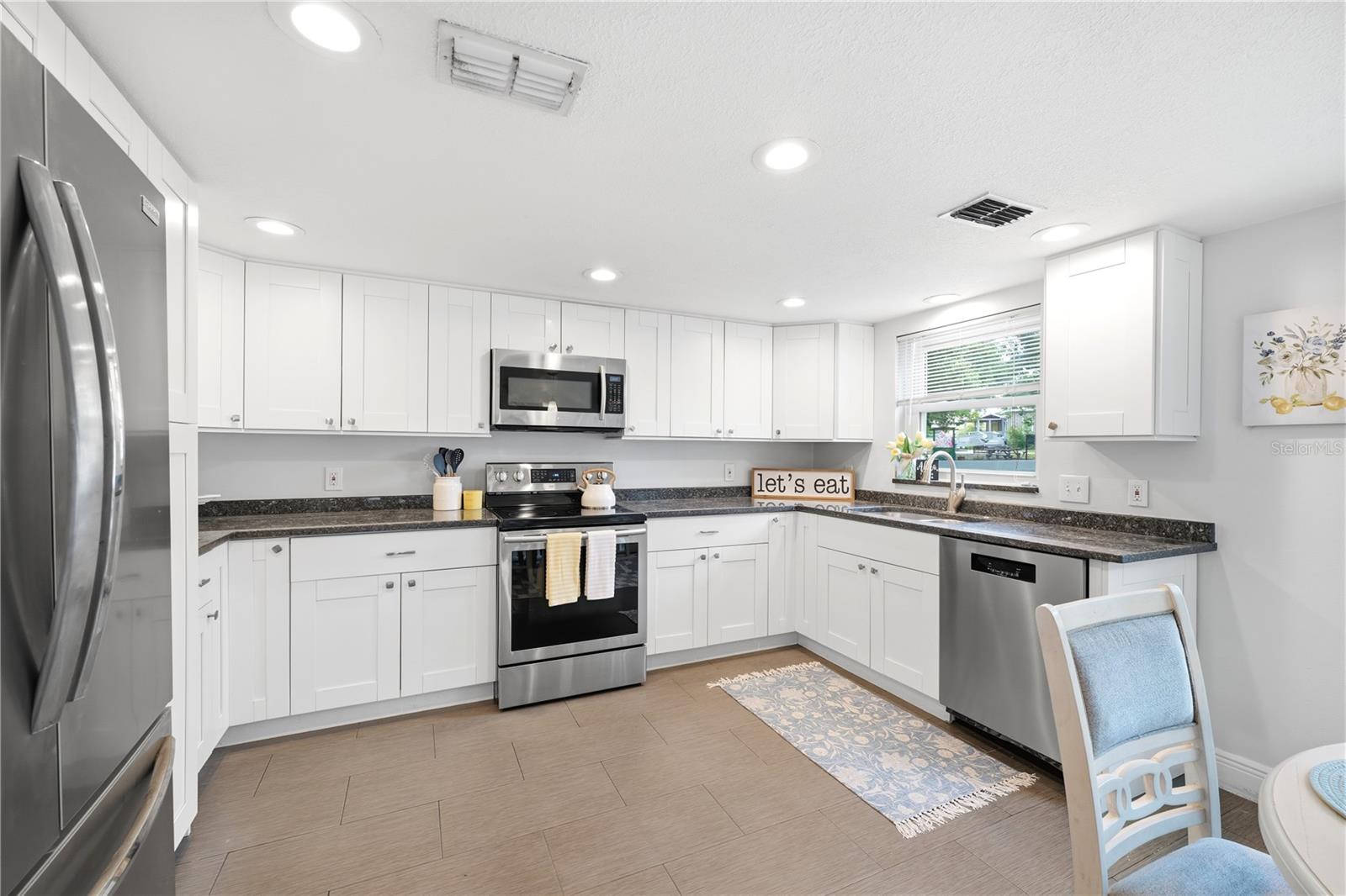Wide open kitchen for family to gather
