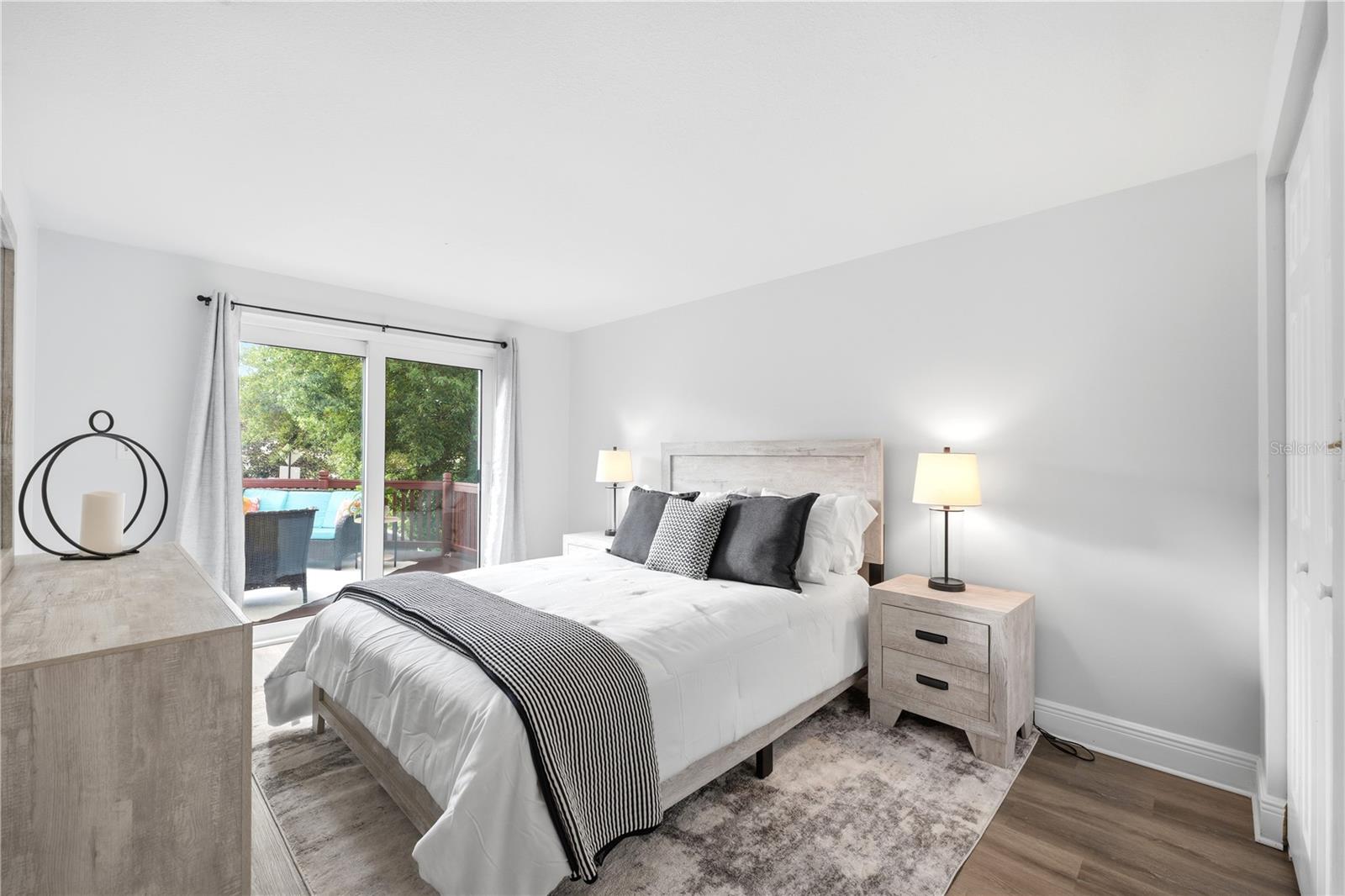 Guest bedroom 3 with walkout to private deck