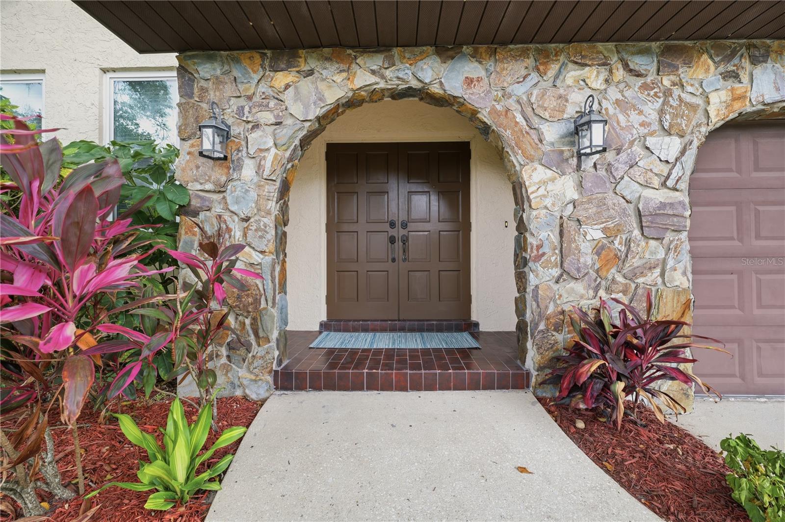 beautiful arched stone entrance