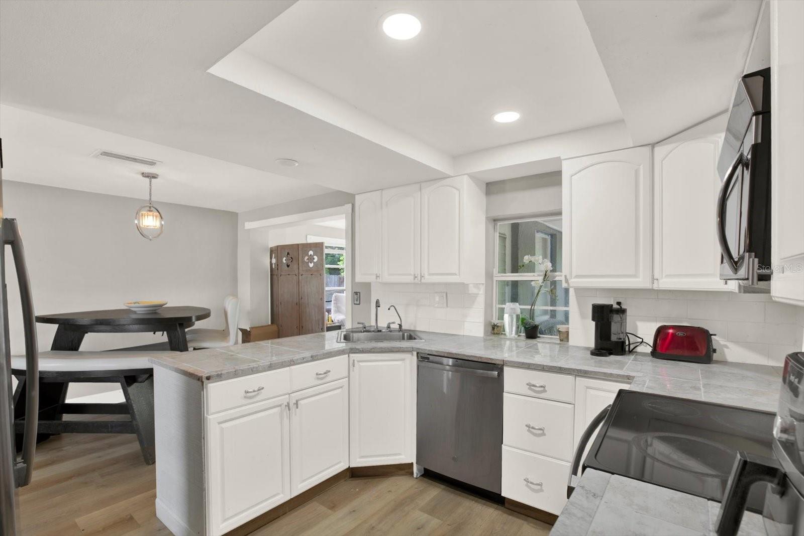 kitchen and dining space
