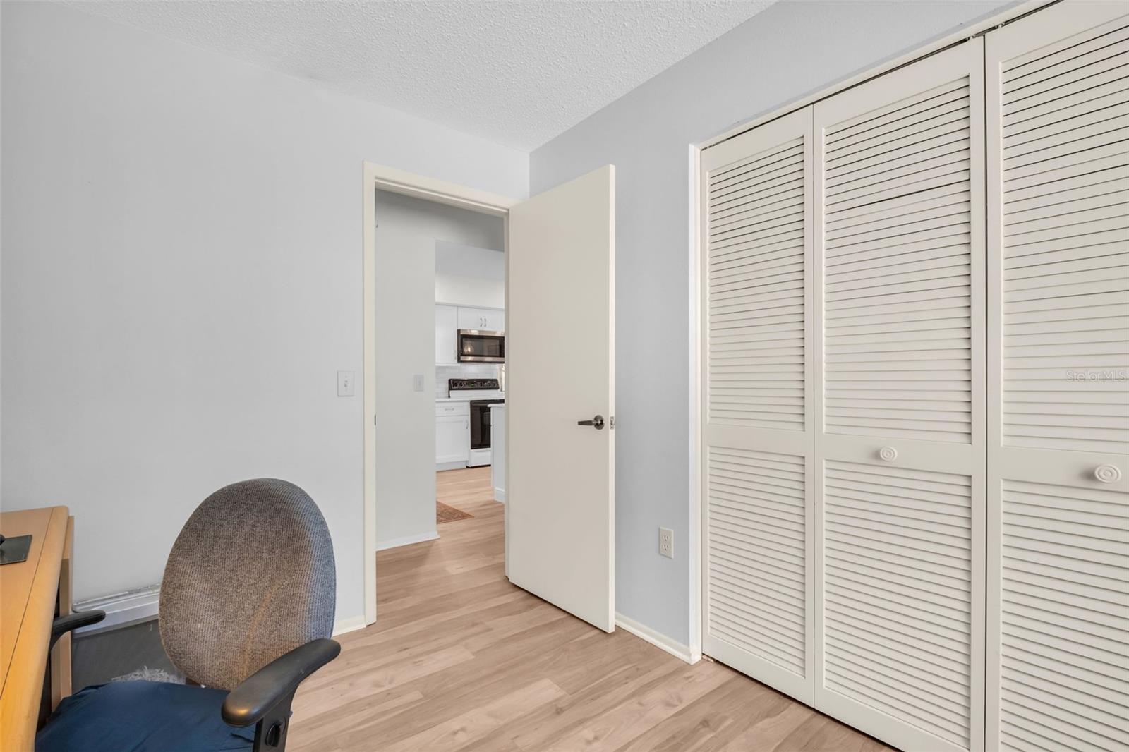 Spacious built-in closets for storage~