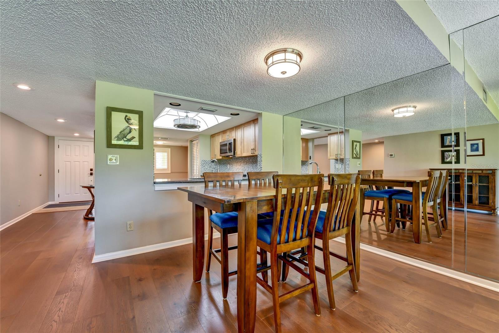 Dining area is spacious