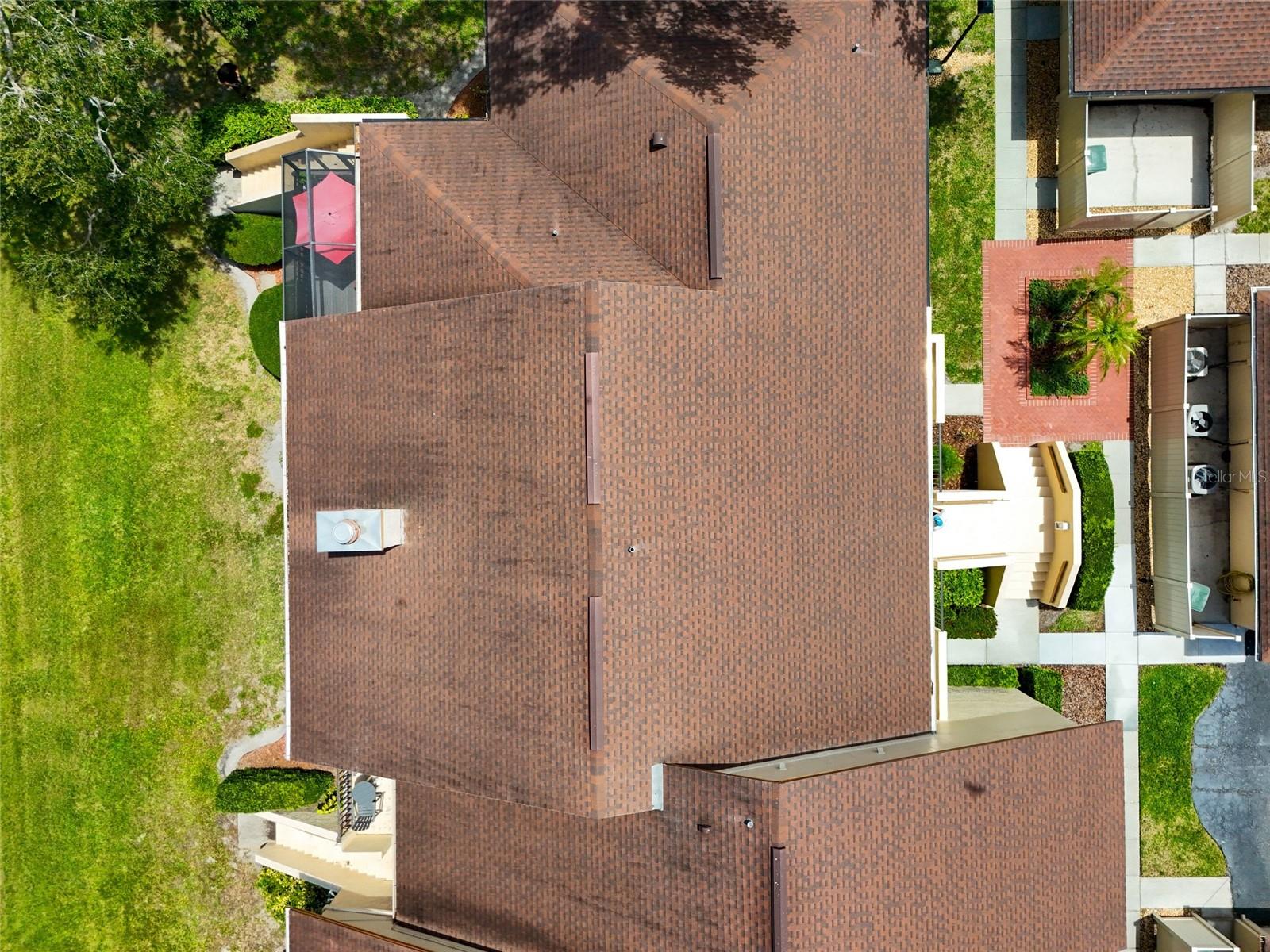 Areial view of roof