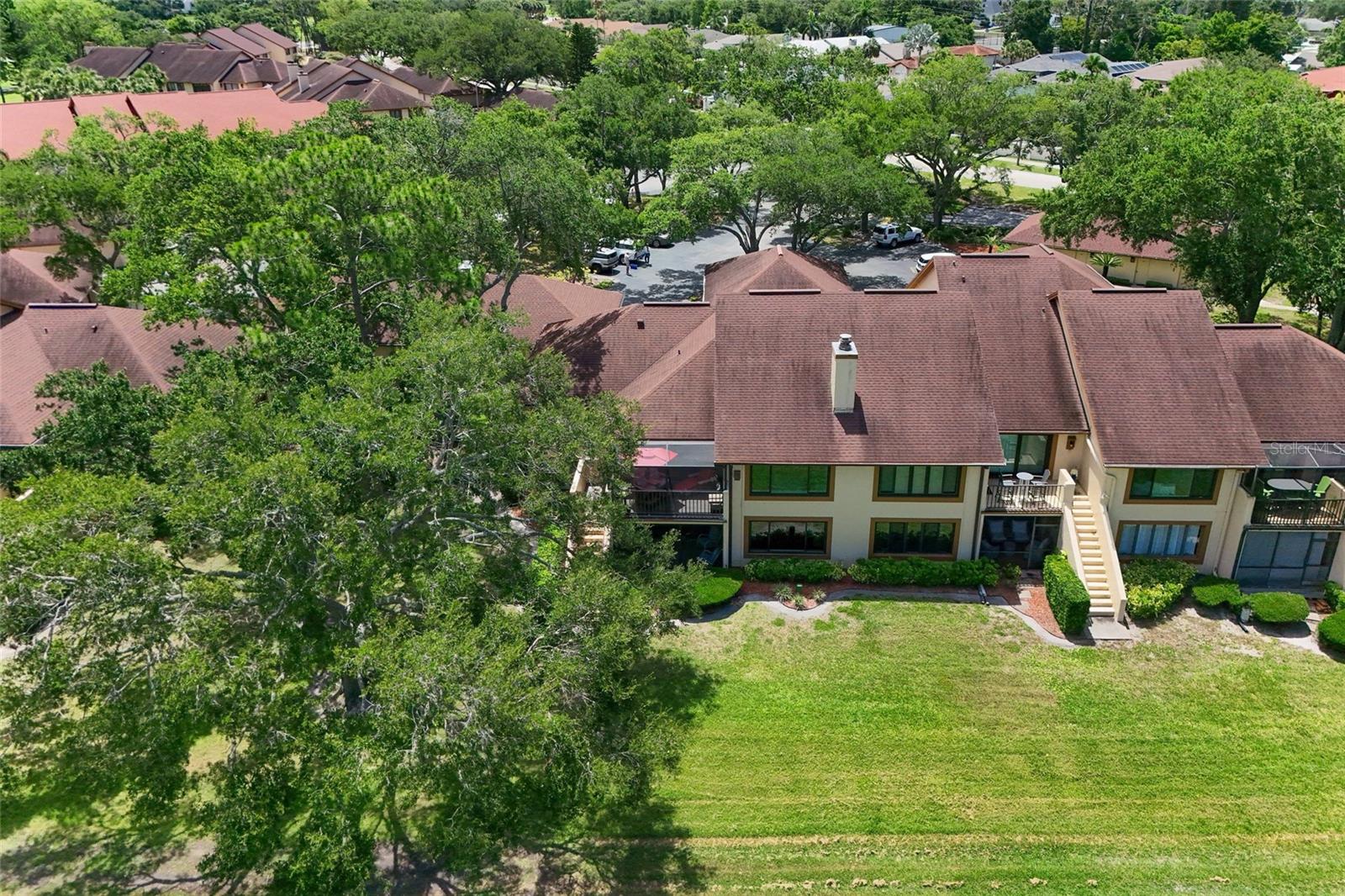 aerial view from the rear of the unit