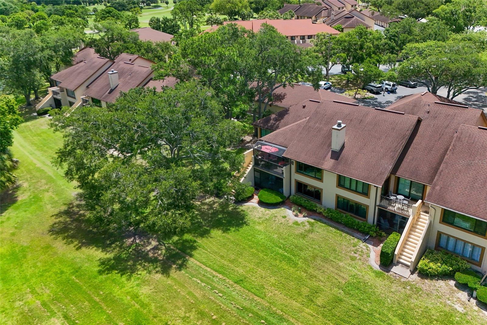 aerial view 0f the back of the unit
