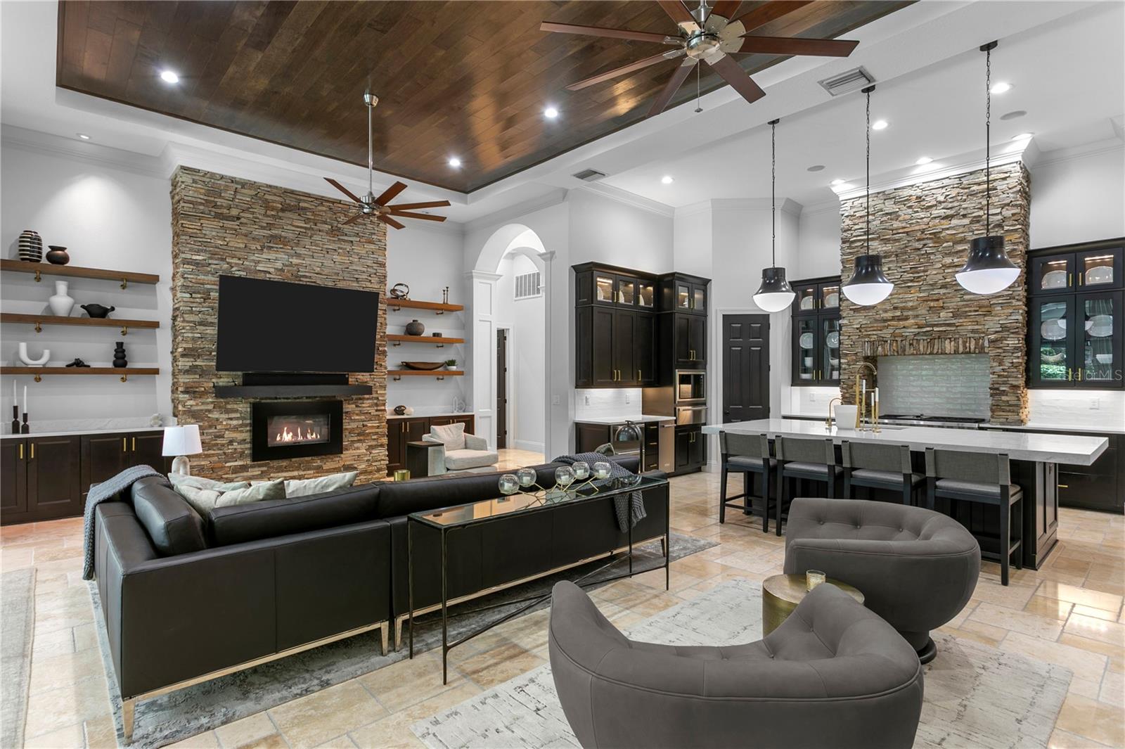 Expansive gathering space with elegant finishes.