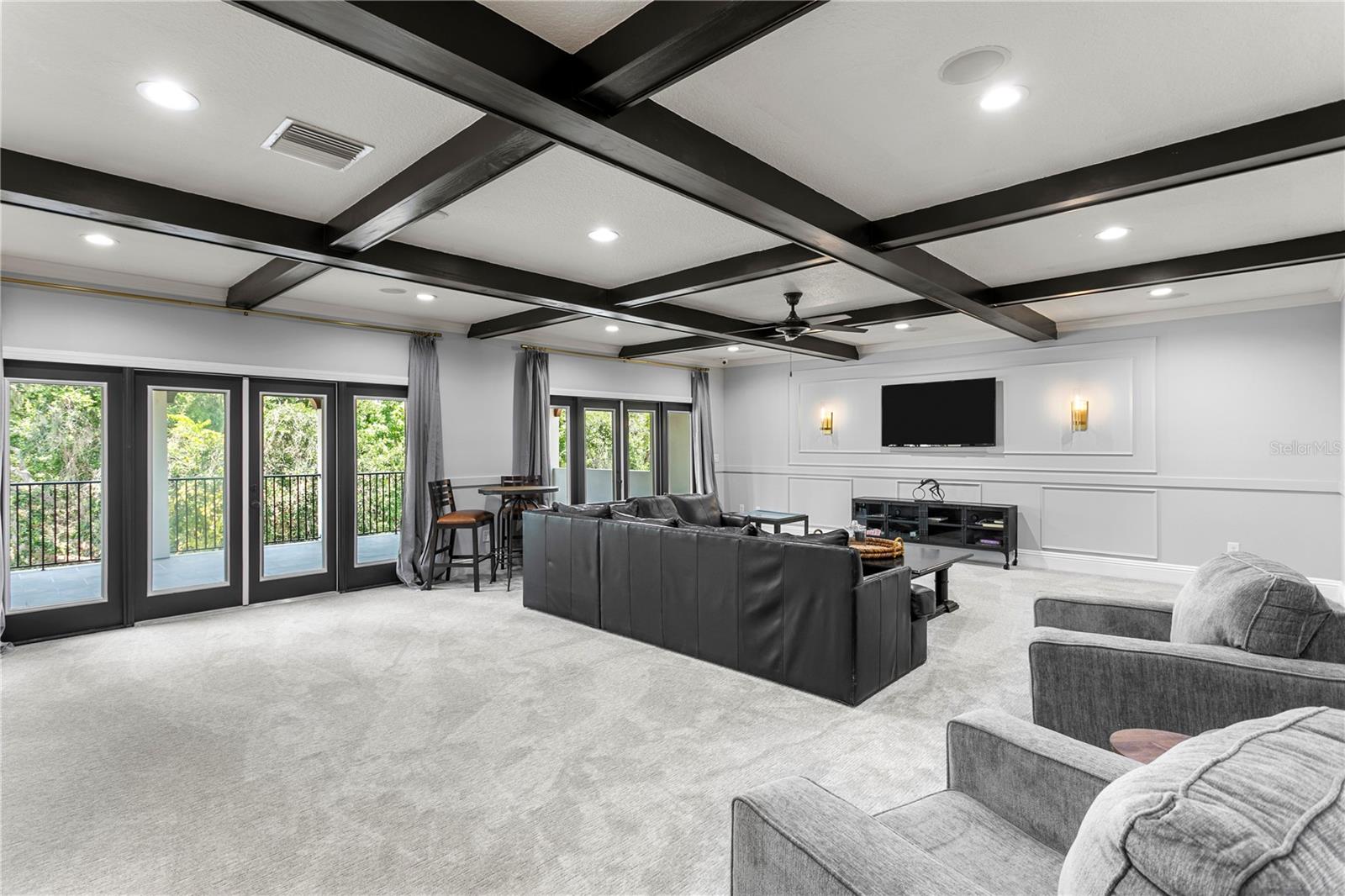 Huge flex room perfect for entertainment.