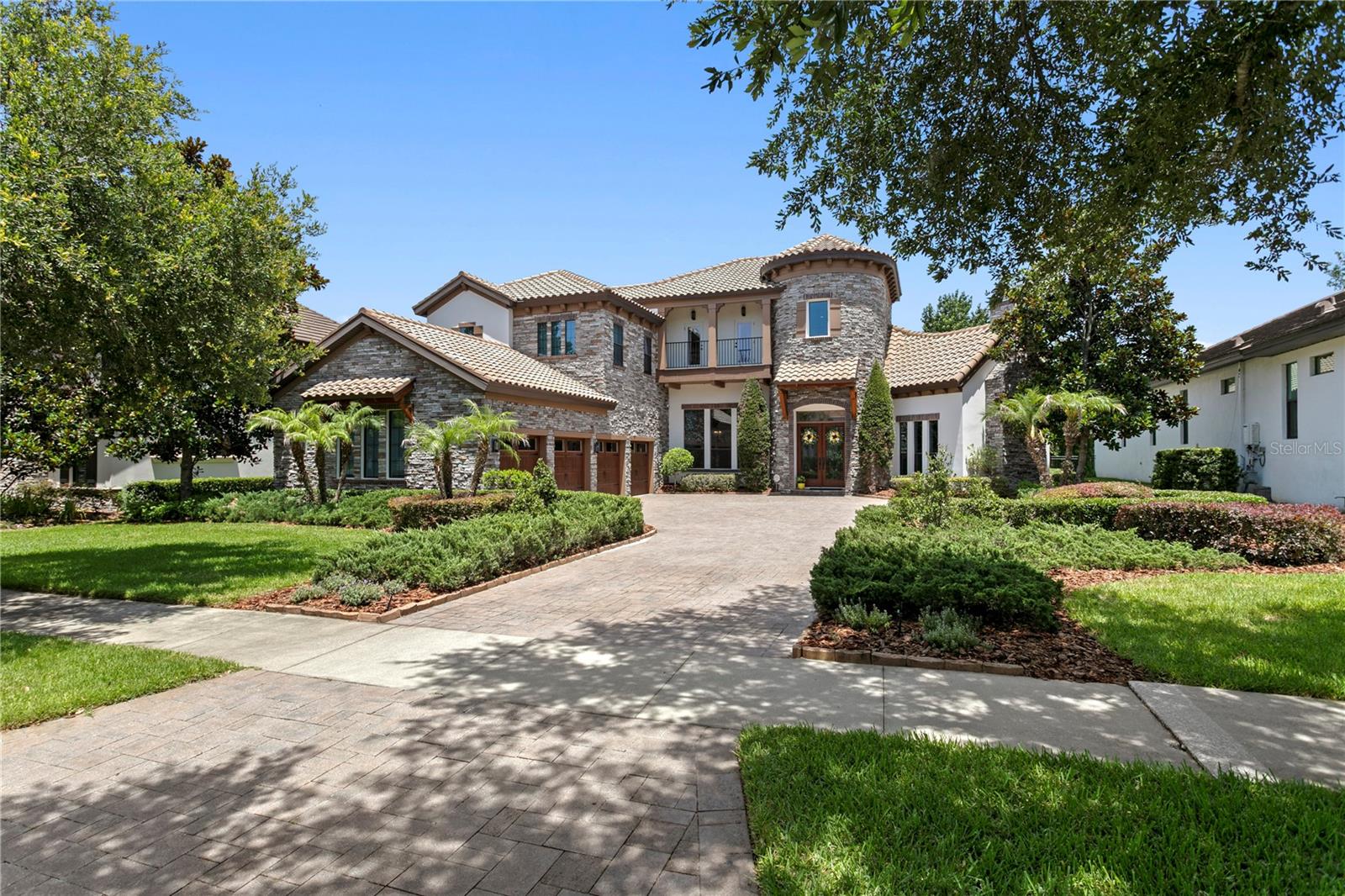 Professionally designed landscaping on a private conservation homesite.