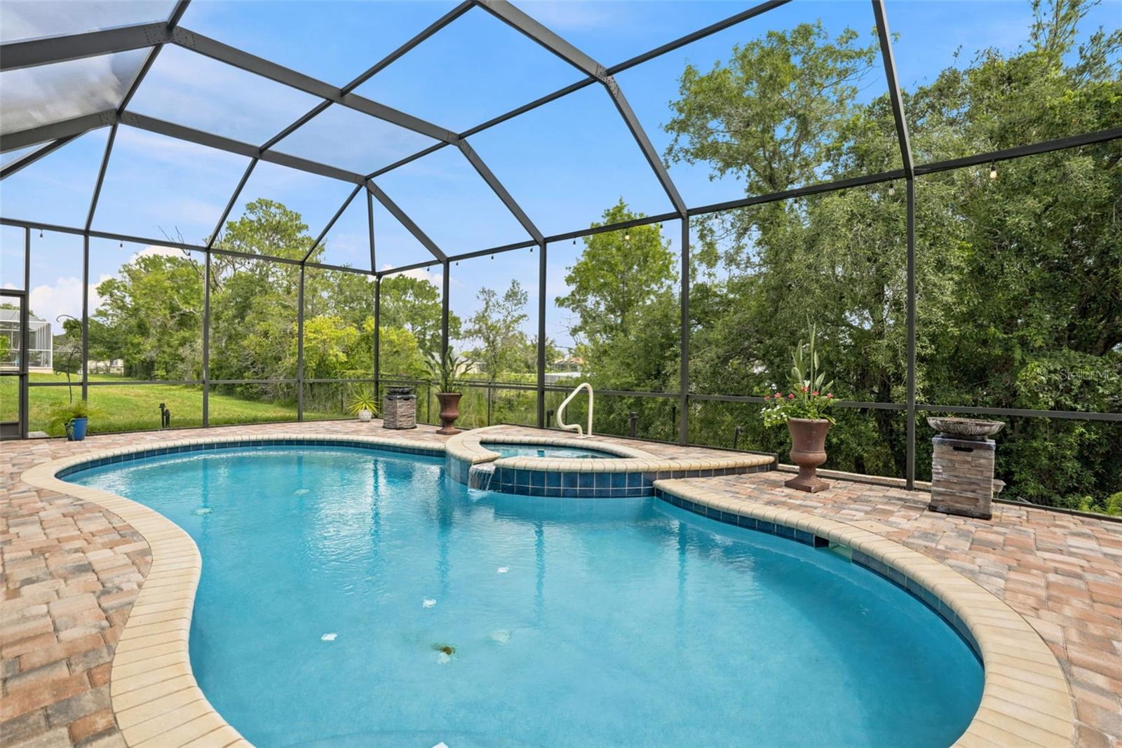 Heated Pool with Spa and waterfall