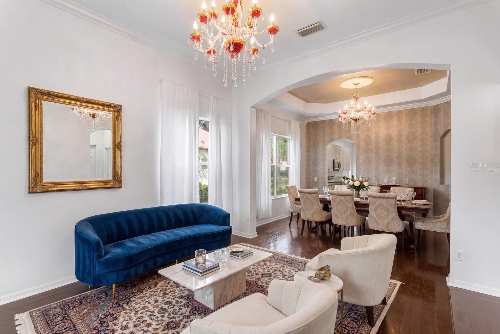 Formal living dining rooms virtually staged