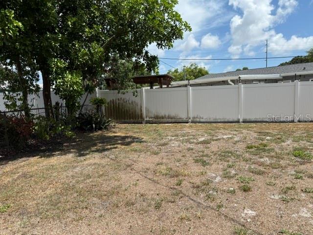 Large back yard