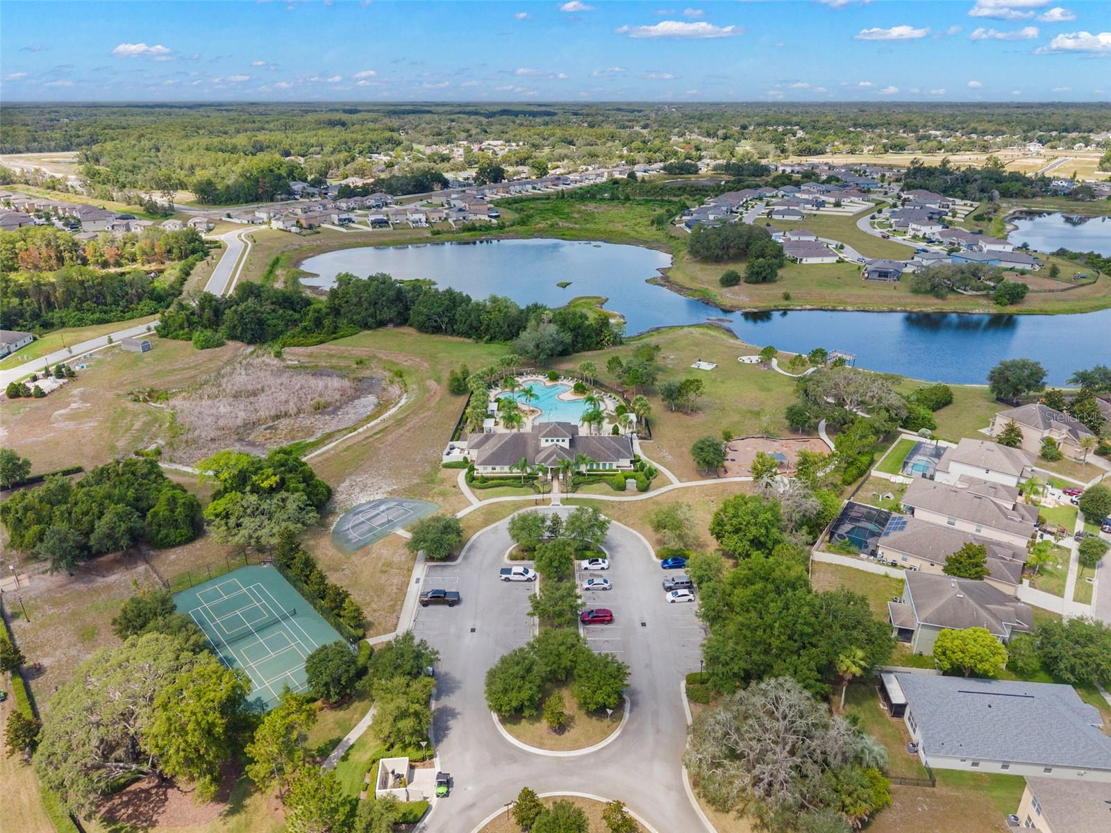 Community clubhouse, basketball court, tennis court, playground and pool