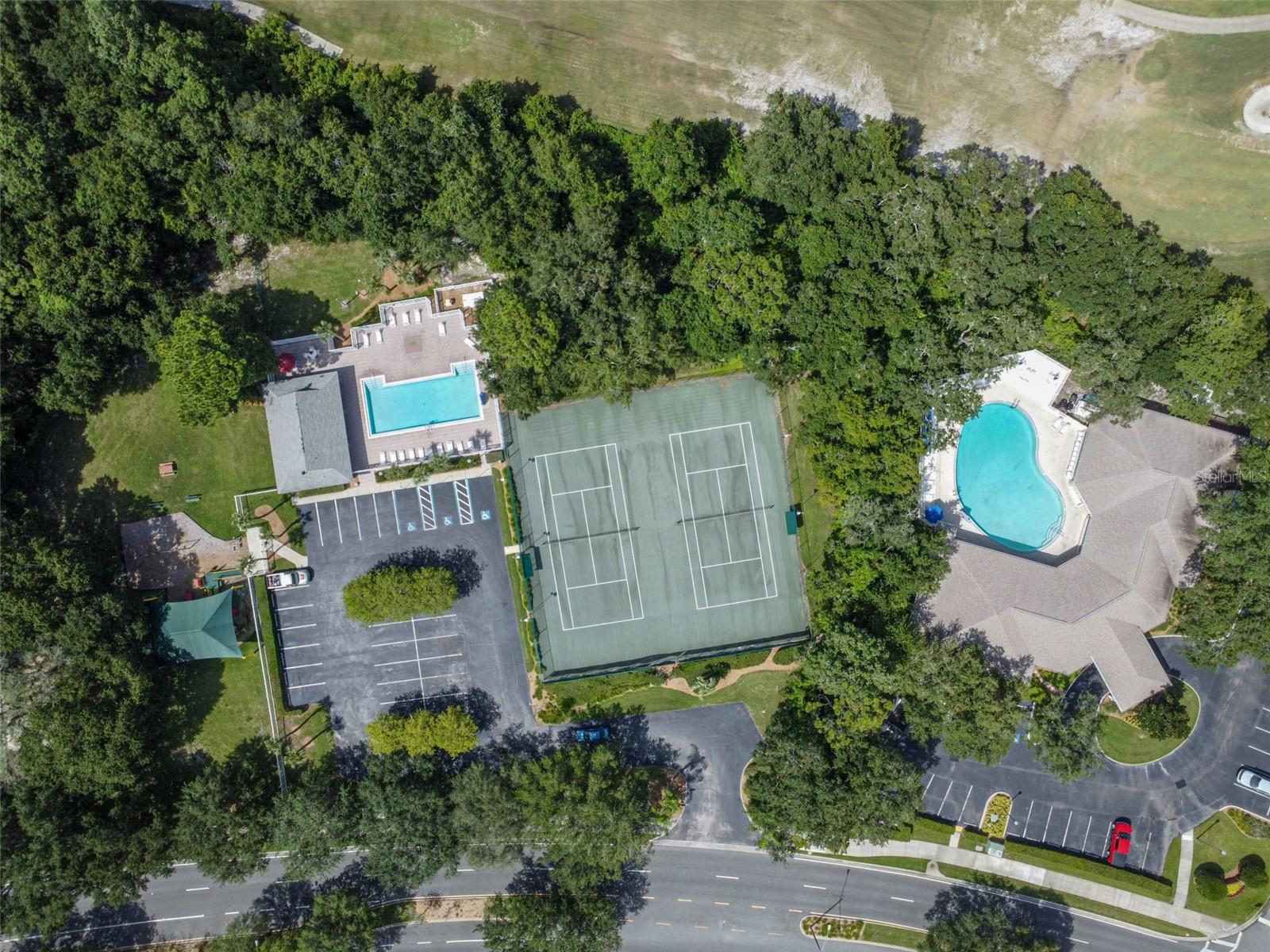 Areal view of amenities