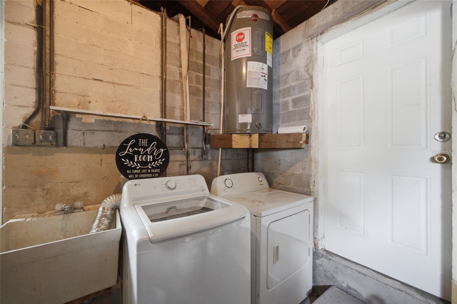 Laundry in garage