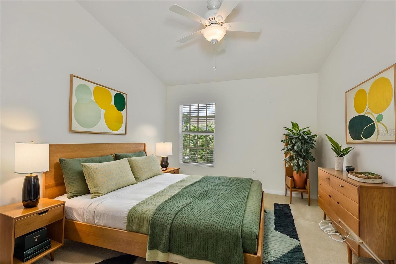Virtually staged 3rd Bedroom