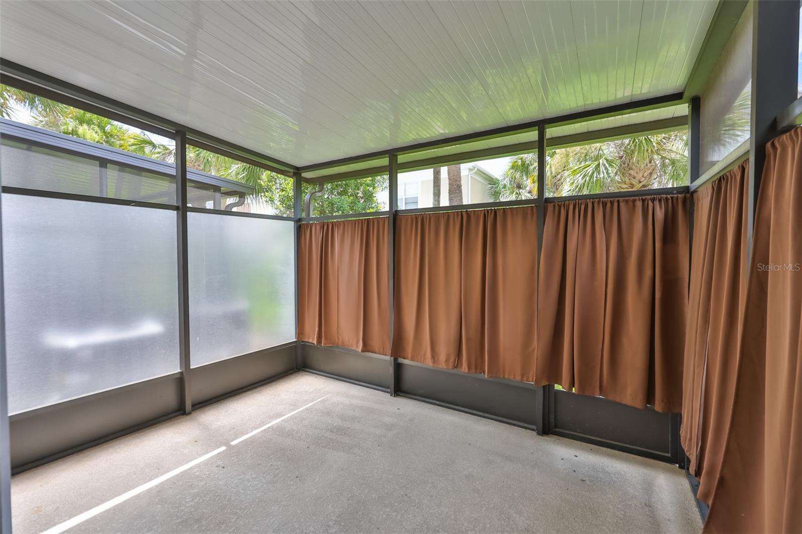 Curtains can easily be removed if desired.