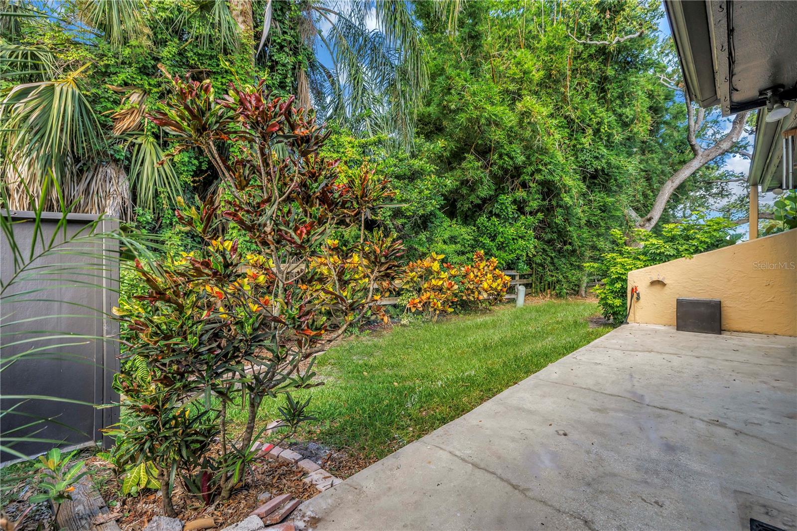 Private back patio