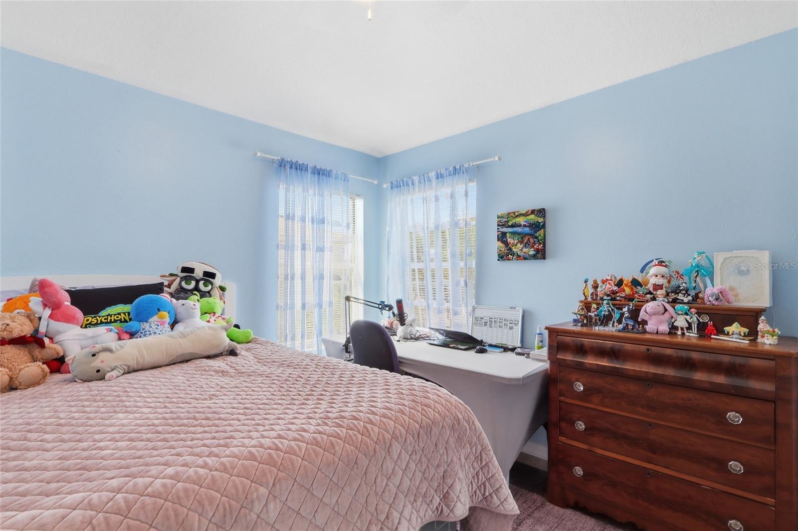 Spacious bedroom with natural light