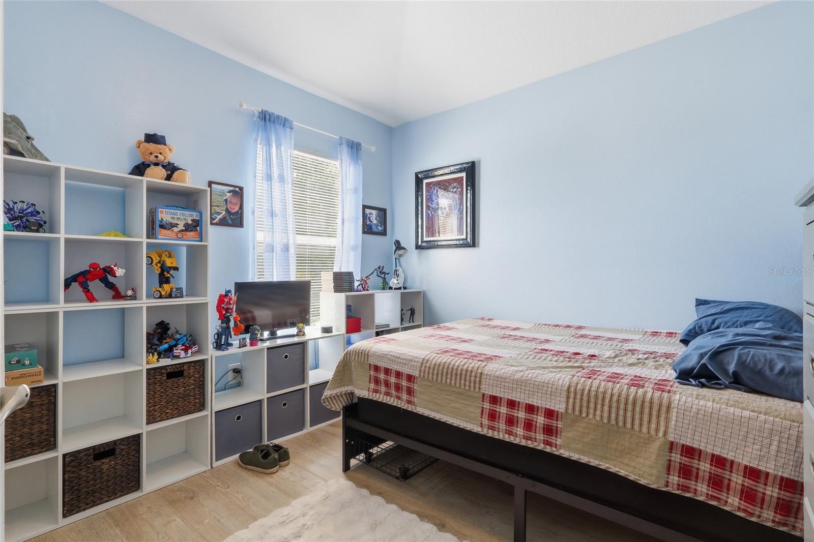 Spacious bedroom with natural light