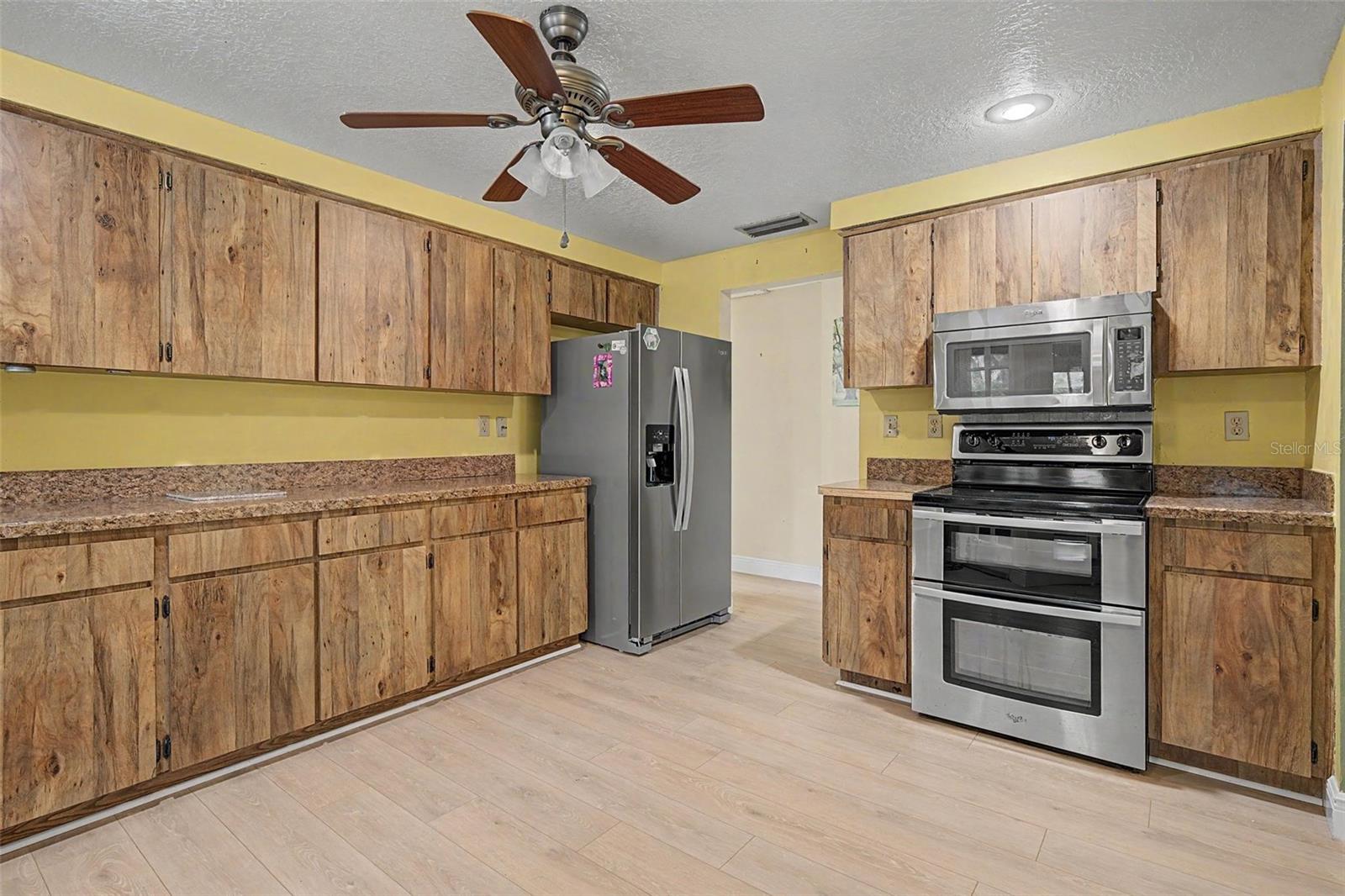 LOTS of COUNTERTOP & CABINET SPACE!