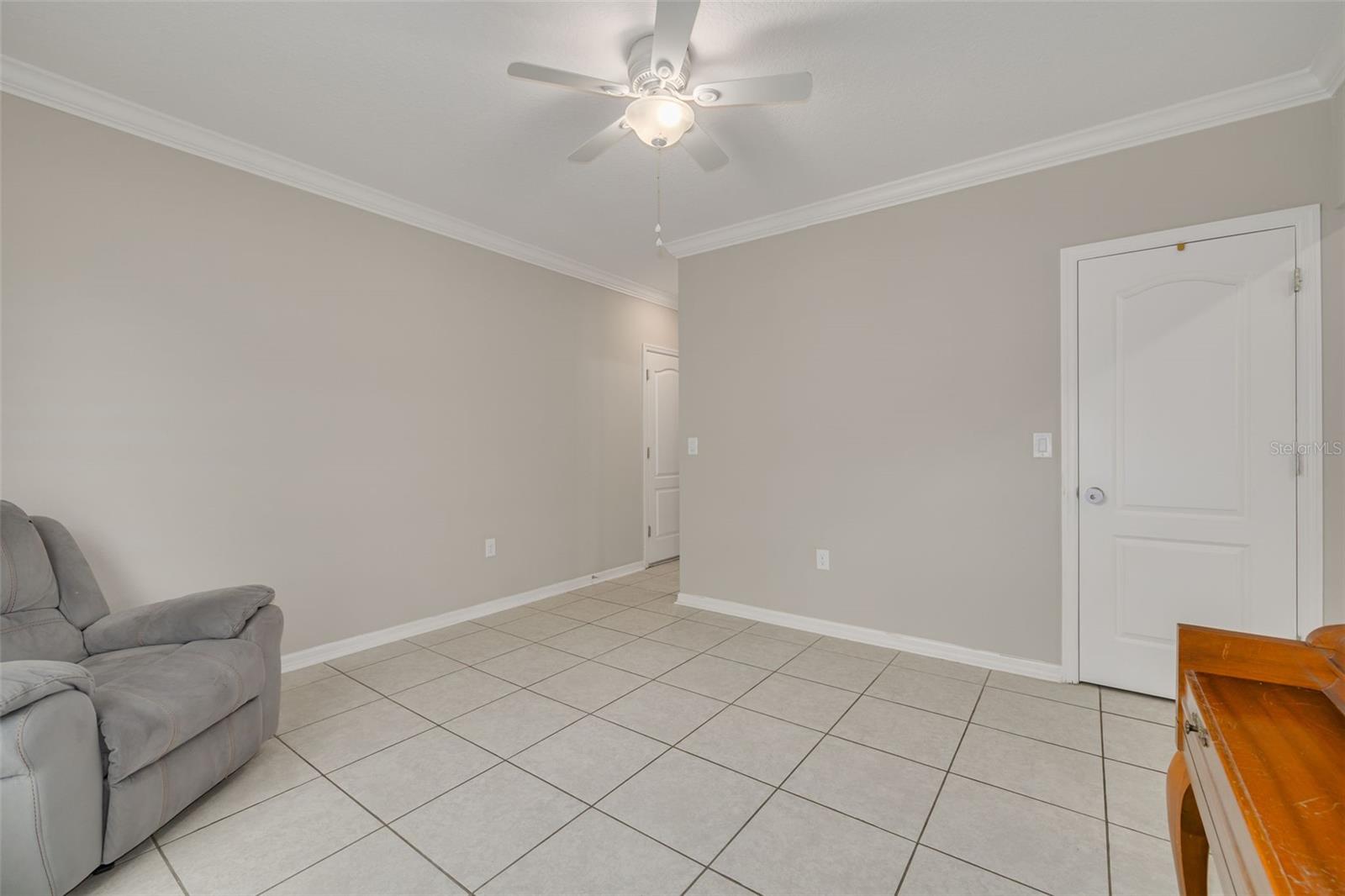Huge space with closet and window.